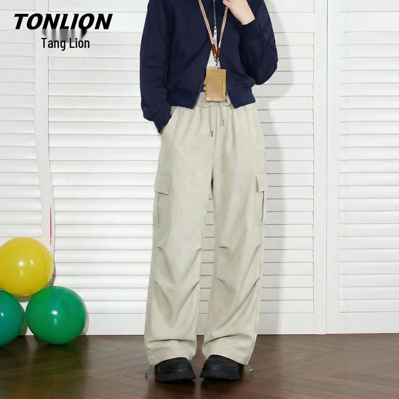 TonLion Women s High-Waist Straight-Leg Cooling Cargo Pants L