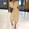 Women's Summer Short Sleeve Jumpsuit Casual Comfort Loose Jumpsuit