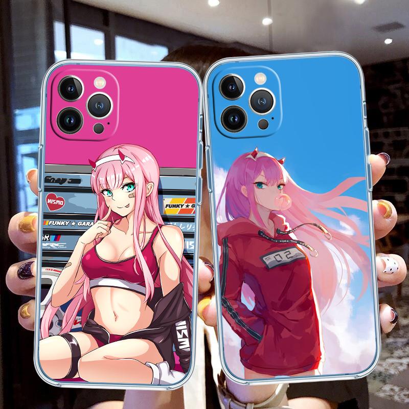 PP64 Zero Two Soft Shell Transparent Phone Case for Motorola Moto G7 G8 G9 G84 G85 G73 G24 G15 Z2 Play Power Plus