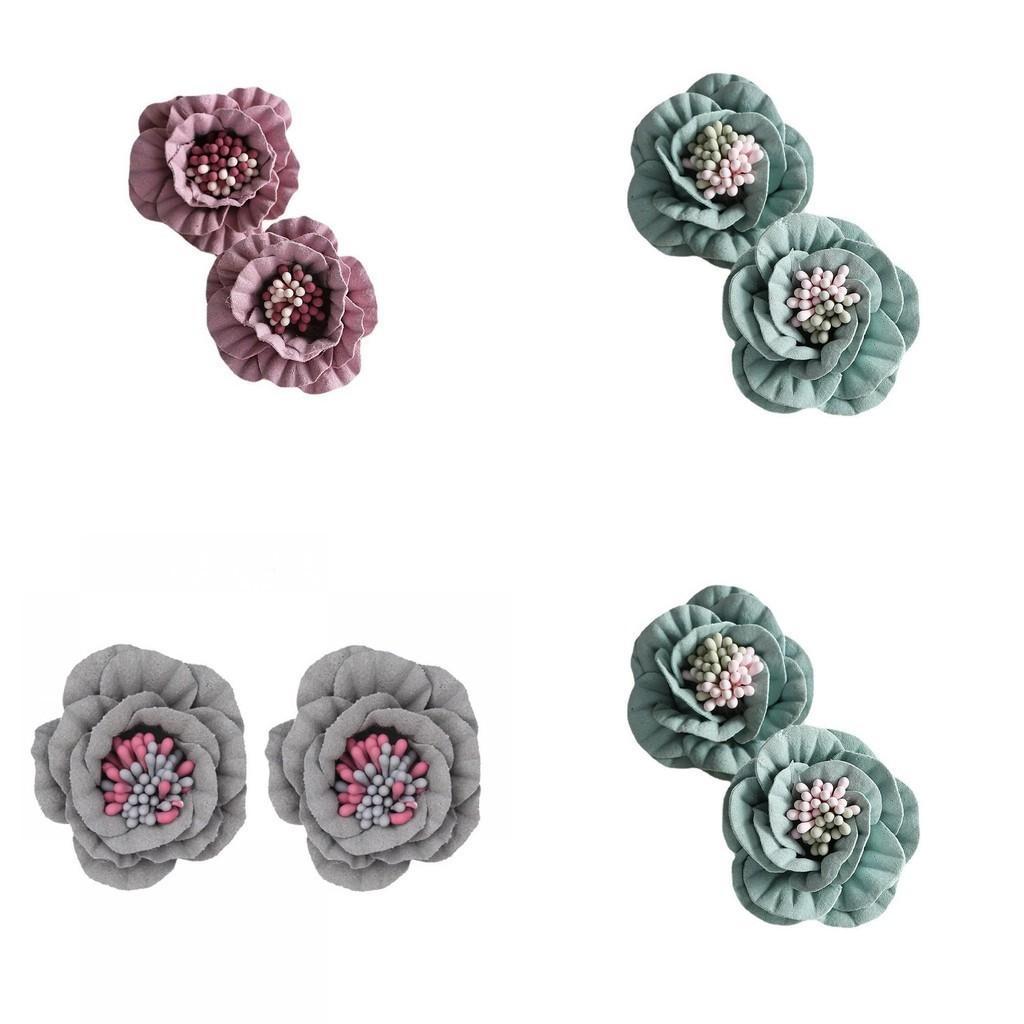 Flower Alloy Elegant Earrings For Women Stylish Geometric Jewelry