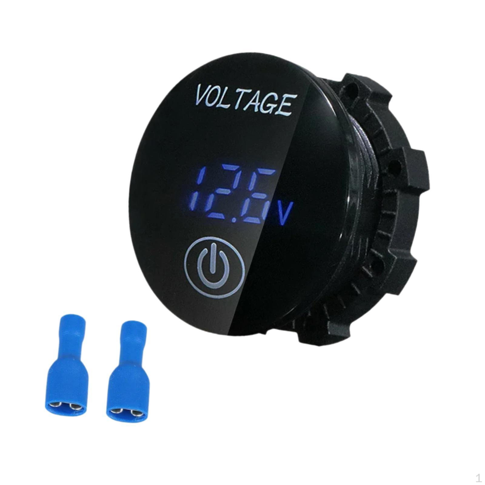 

12V 24V Car Voltage Display Meter Voltmeter Tester Panel Switch синій