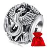 Silver bird charm PHENIX beads silver 925 bead for modular bracelet