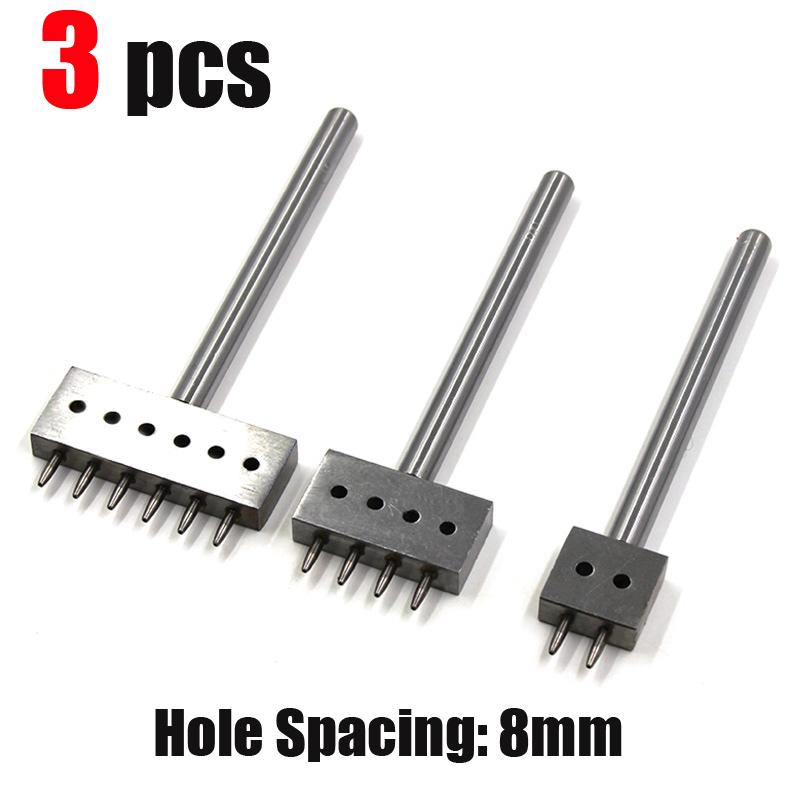 4/5/6/8mm Diy Round Hole Spacing Puncher, Manual Circular Stitching Punching Tool, Professional Leather Art Craftwork Project