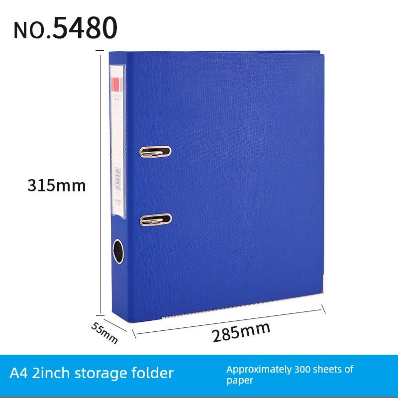 

A4D Paper Folder Transparent Data Bag 5480 Blue