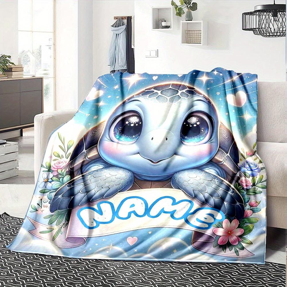 Cute Turtle Home Blankets Comfortable Soft Lightweight Allseason Multipurpose Blanket For Picnics Sofas Offices Beds Living Rooms Perfect Gift For
