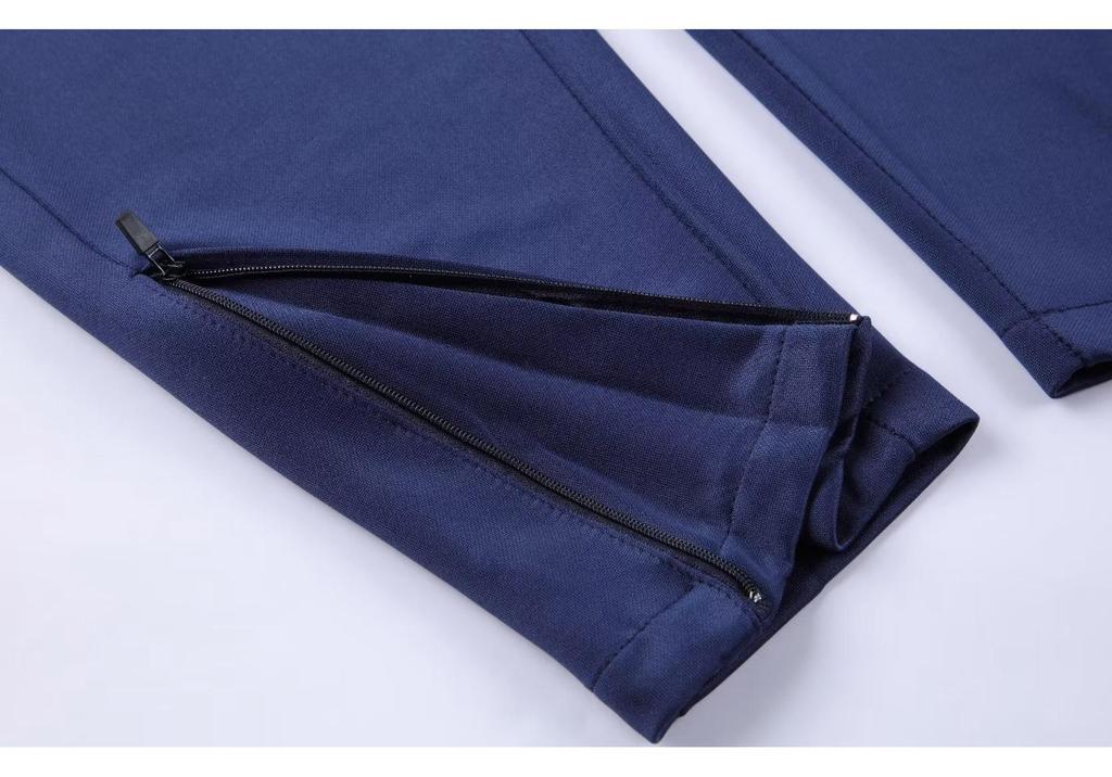 Spring Men's Tapered Sports Pants - European & American Zippered Running and Training Pants
