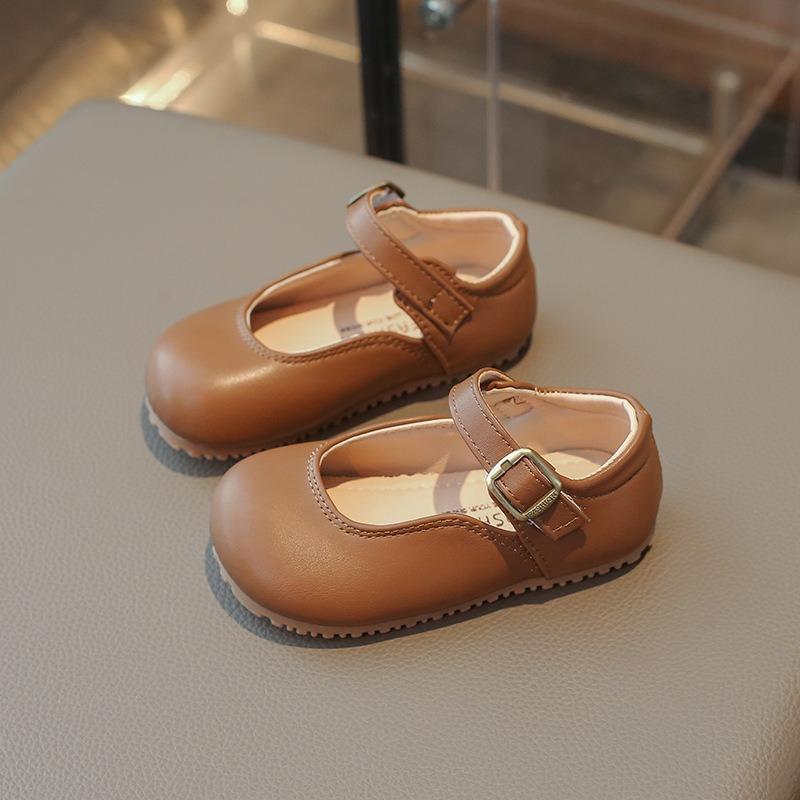 

Solid Color Simple Children s Round-Toe Flats | Shallow-Mouth Soft-Sole Shoes for Toddlers & Young Girls Elegant Youth Shoes 31 коричневий