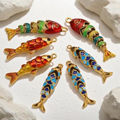 Colorful Fish Pendant Necklace: Ocean Series High-End Fashion Jewelry