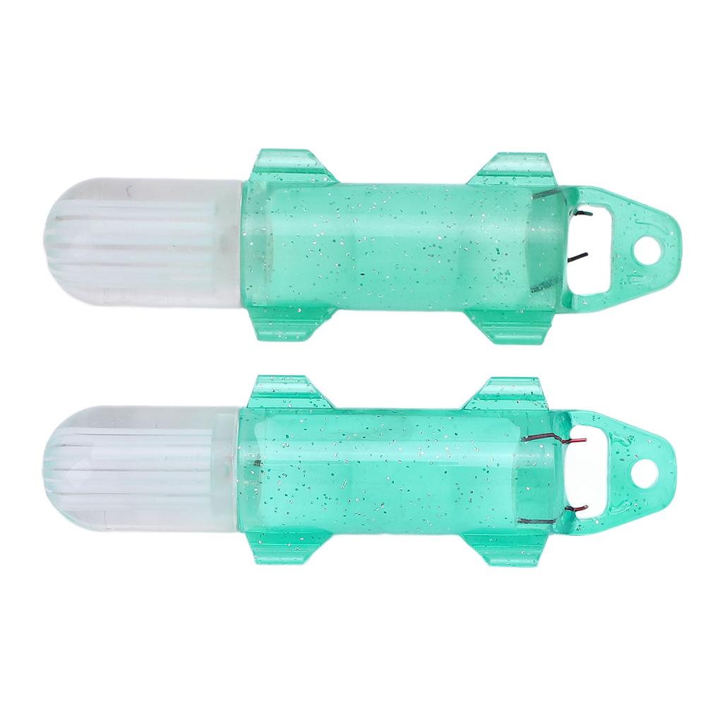 2PCS Underwater Fishing Light Fiber Optic LED Deep Drop Fishing Light Flashing Attractants Fish