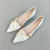 Flat shoes women's soft soles 2025 spring new Xiaoxiangfeng pointed head shallow mouth single shoes French ladyshoes four seasons Doudou shoes