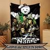 Custom Name Personalized Ghostbusters Print Blanket, Home Decor, Bedroom, Sofa, Camping, Couch, Gifts for Birthday ChristmasEnthusiasts