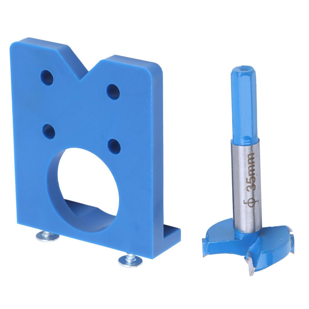 Hinge Hole Opener Blue Accuracy Locator Door Drilling Guide Woodworking Tools Set 35mm