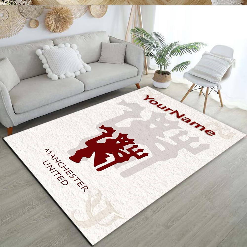 Manchester Personalized Name Carpet Perfect for Study room Dining Room Decorate room Game Room Anti-slip Rug Office home decor