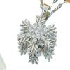 Rotatable Snowflake Pendant Necklace with Rhinestones - Micro-Inlaid Titanium Steel Clavicle Chain