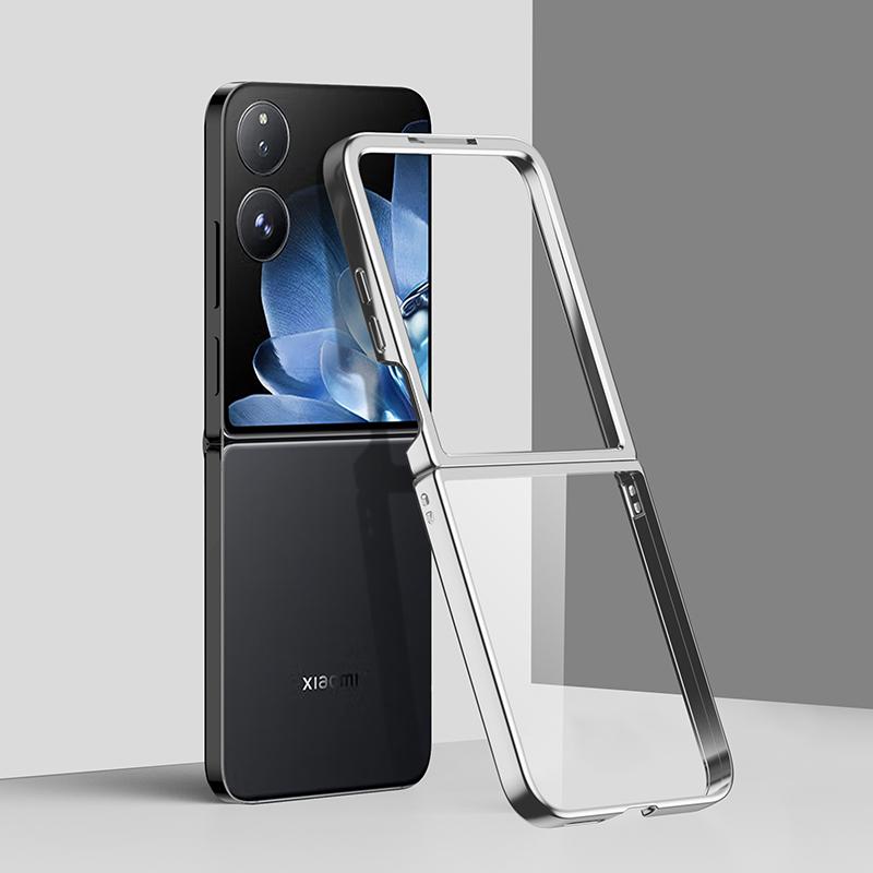

Для Xiaomi Mix Flip 5G Чохол Гальванічне покриття Прозорий ПК Чохол для телефону Silver