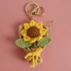 Flower Keyrings Crochet Keyrings Handmaking Bouquet Keychain Creative Knitted Flowers  Backpack