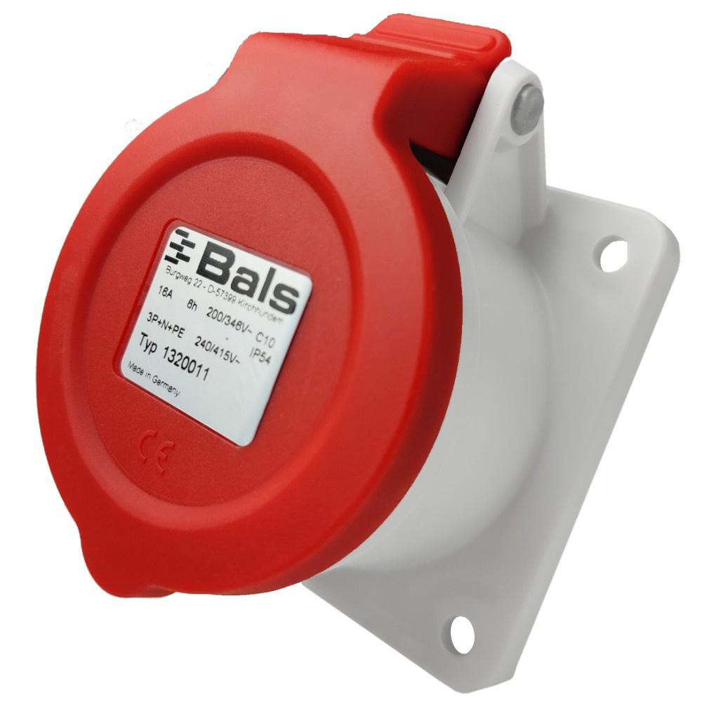 Gniazdo Tablicowe Proste 16A 5P 400V Siłowe Quick-Connect Ip54