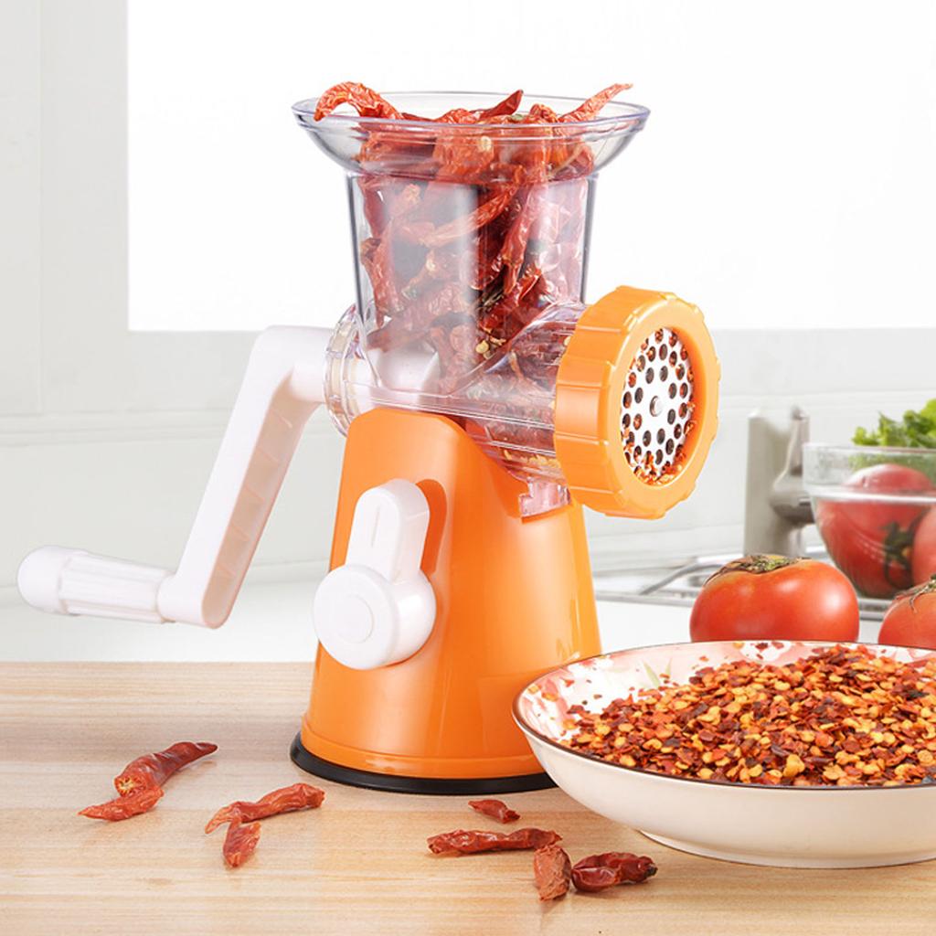 Manuelle Fleischmühle mit Edelstahlklinge Abnehmbare Handkurbel Fleischwolf Wurstfüller fo