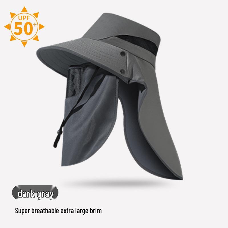 

Men s Summer UV Protection Wide Brim Fishing Hat with Face Cover for Outdoor Travel