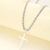 New Stainless Steel Cross Pendant Neckla for Men Women Minimalist Gold Color Jewelry Male Female Necklas Chokers Gifts