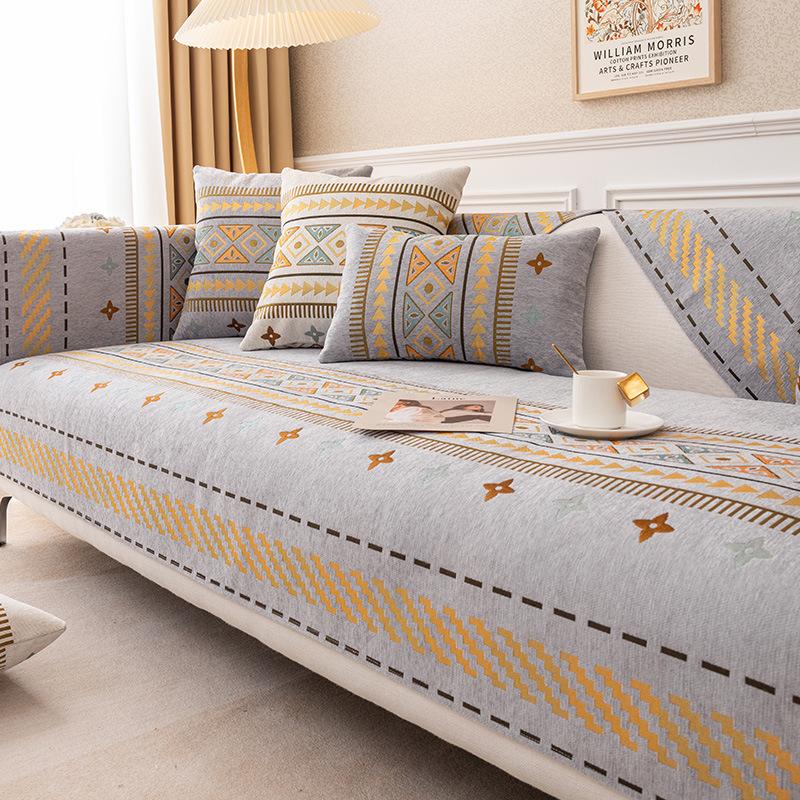 Bohemia Chenille Sofa Covers Modern Four Season Universal Non-slip Sofa Cushion Living Room Combination Slipcovers Home Decor