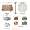 Coal Stove Accessories: Fire Sealing & Pressing Covers, Iron Vent Covers, Fire Tongs, Stove Bridge, Baking Grate, Wooden Board Pad