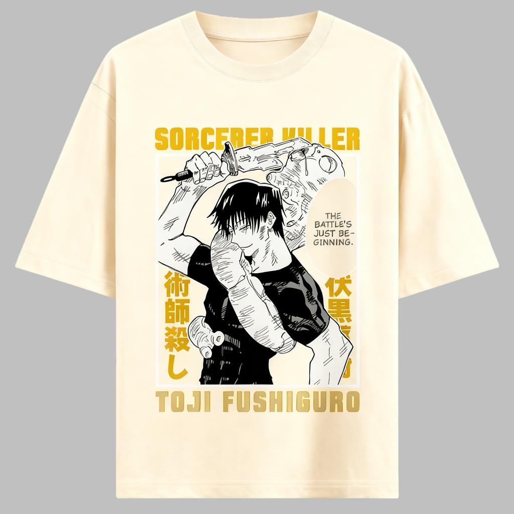 Jujutsu Kaisen Anime Fushiguro Toji Printing Cotton Tshirt Men and Women Harajuku Fashion Summer Anime Peripheral Clothing