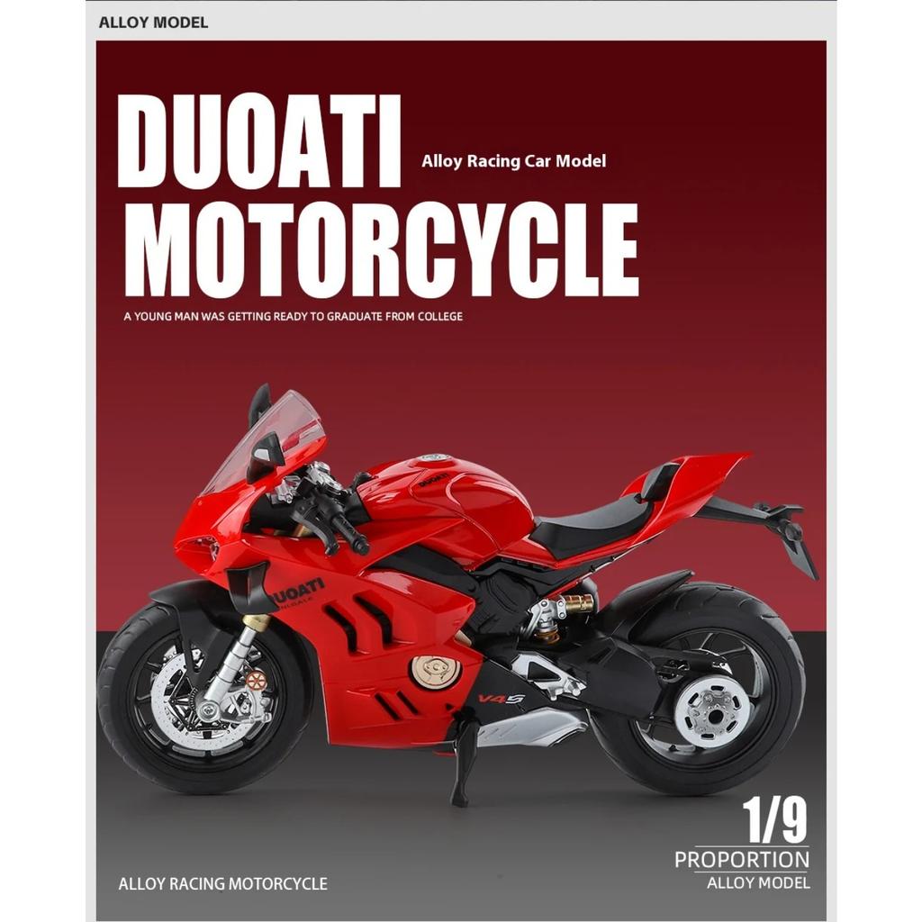 Modellino di Motocicletta in Lega Ducati V4S 1/9, Raffinato Ornamento da Scrivania, Il Miglior Oggetto da Collezione per gli Appassionati di Moto, Regalo di Halloween