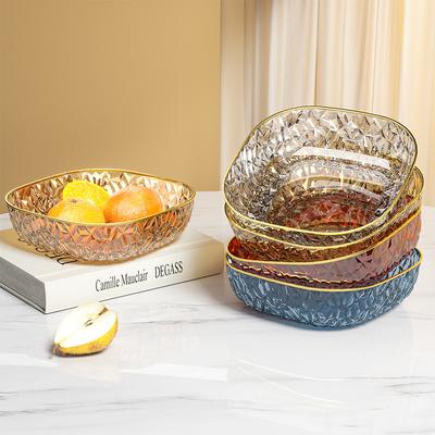 Fruit Plate Household Living Room Tea Table Food Dried Fruit Candy Plate Light Luxury Anti-Drop High-End Fruit Basin