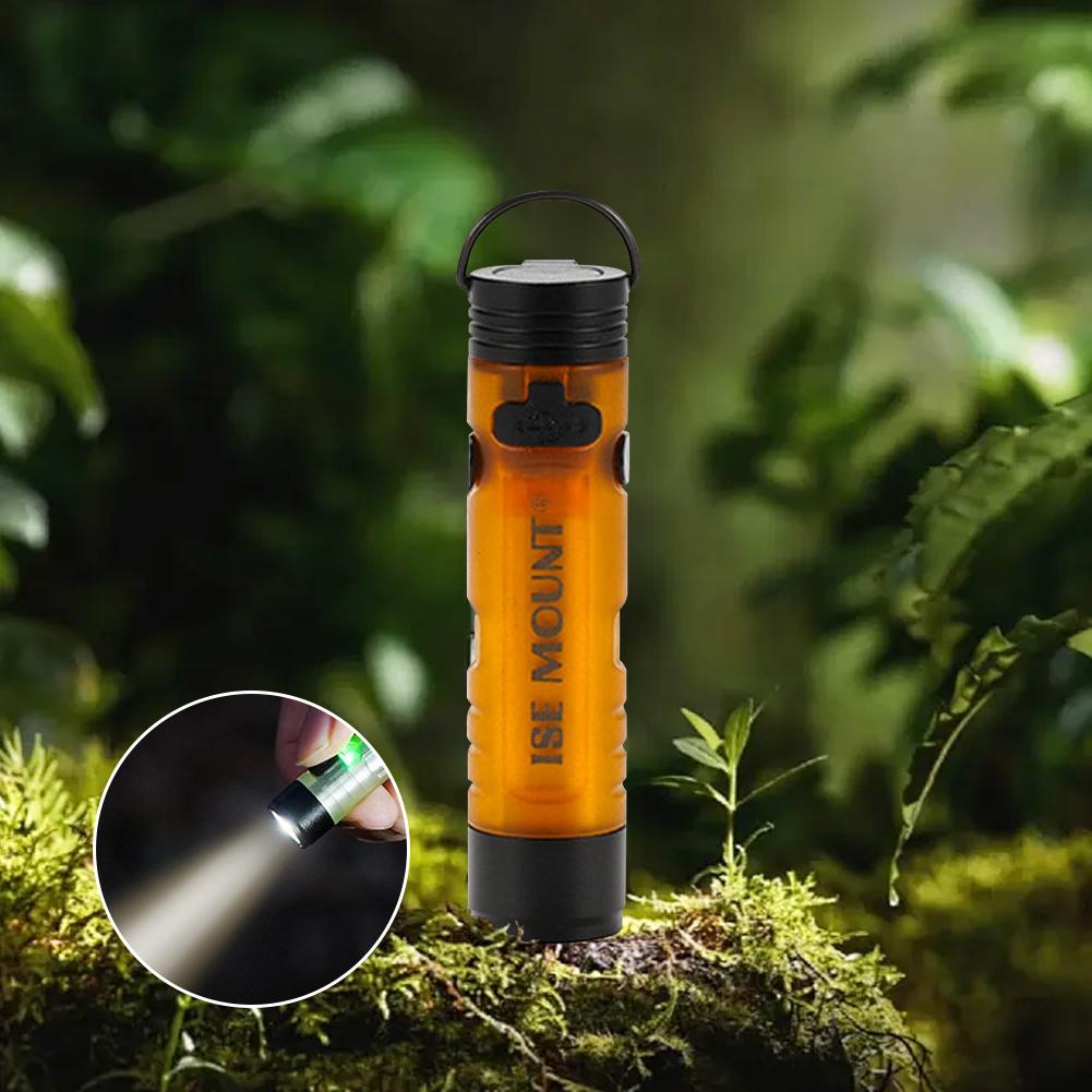 LED Outdoor Mini Flashlight with Magnetic Hook Pocket Size Work Light Type-C Charging Camping Pocket Torch for Camping Tent