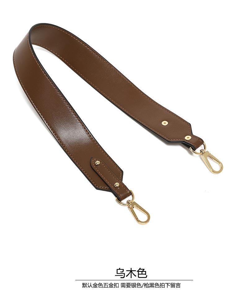 Pure Leather Single Shoulder Armpit Wide Bag With Beeswax Ebony Color Strap Accessories Purchase Solid