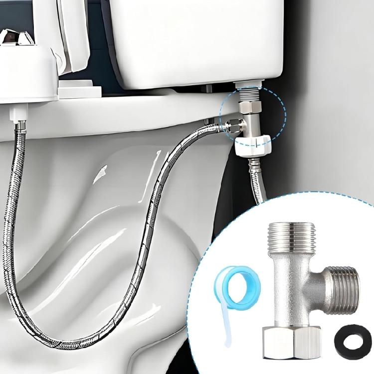 2er-Pack Europäischer Standard 3/8 Zoll T-Stück Wasserhähne Für Sichere Dichte Verbindungen Unter dem Waschbecken oder der Arbeitsplatte