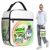 Geckos Garage Cartoon Kinder Isolierte Lunchtasche für Damen Büro Kühltasche Thermische Lebensmittelbox Tragetasche Auslaufsicherer Lunchbox-Behälter