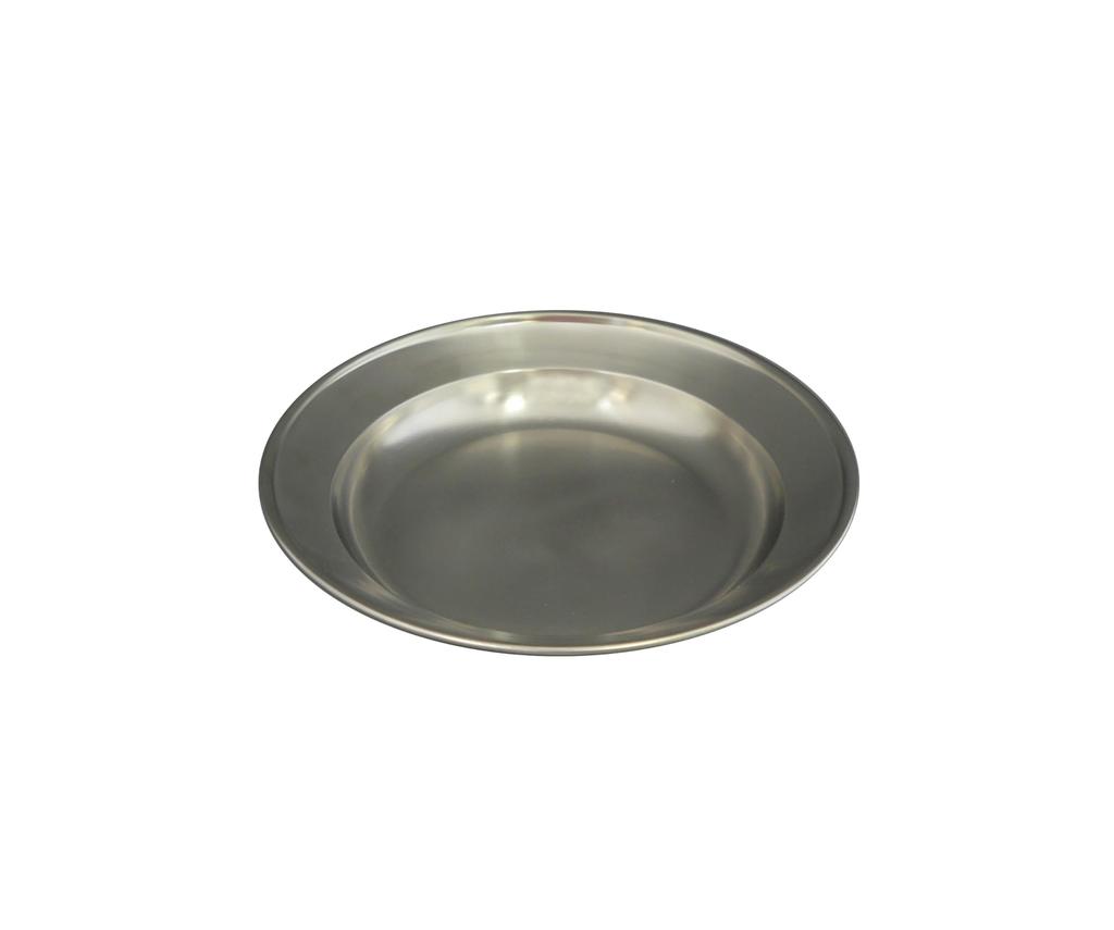 Tiger Crown Stainless Steel Round Curry Plate, Diameter 20.8cm X Height 3.4cm, No. 6970, Made In Japan