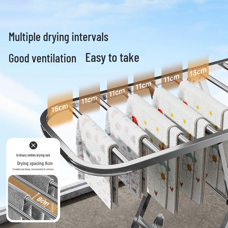 Meiliya Stainless Steel Folding Clothes Drying Rack