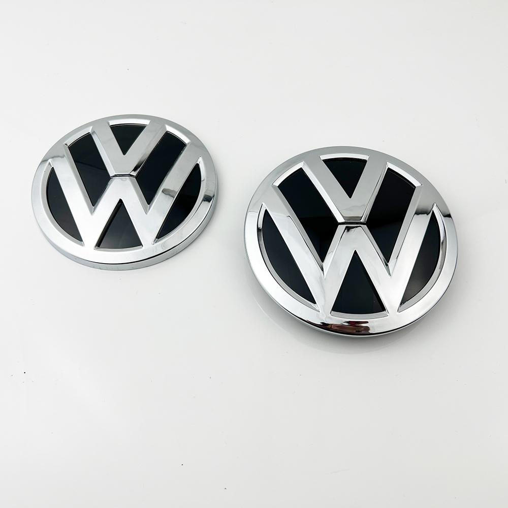 DKRSE1 2Pcs 6C0853600 Car Logo Front Grill Badge Rear Trunk Emblem For VW Polo 6 6C 2014 2015 2016 2017 2018 Modification Accessories