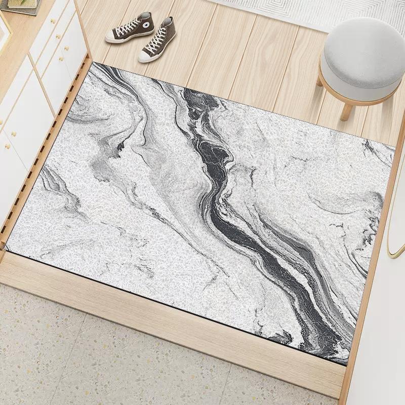 Simple Graphite Dirty and Wear-resistant Door Mat Entry Door Thickened Silk Floor Mat Can Be Cut Into The Door Home Floor Mat
