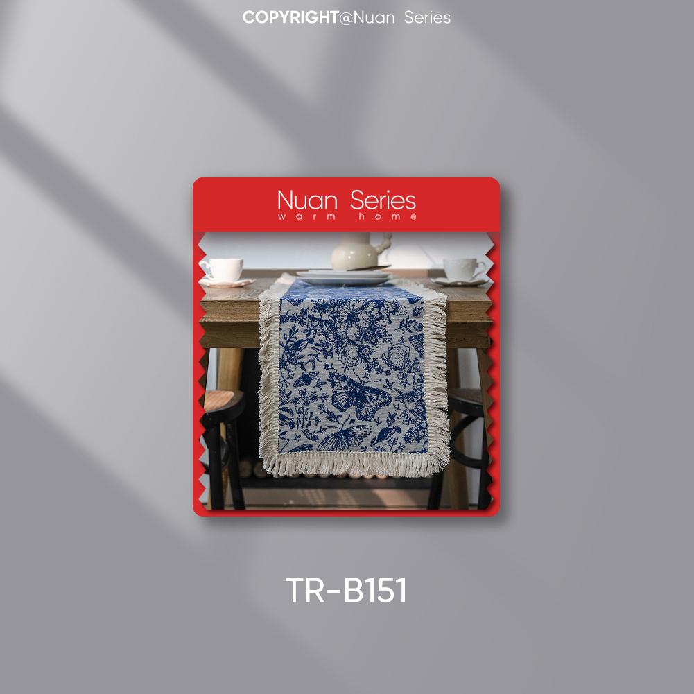 1 Stück Nuan Serie Modische Kunst bedruckte Tischflagge mit Quastenkante Weicher Tischläufer für für Esstischdeko Küche für Heimtisch Heimdeko