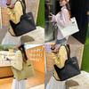Canvas Bag Japanese Literary Large Capacity Shoulder Bag Female Student Tutoring Bag Korean Pure Color Commuter Ladies Handbag