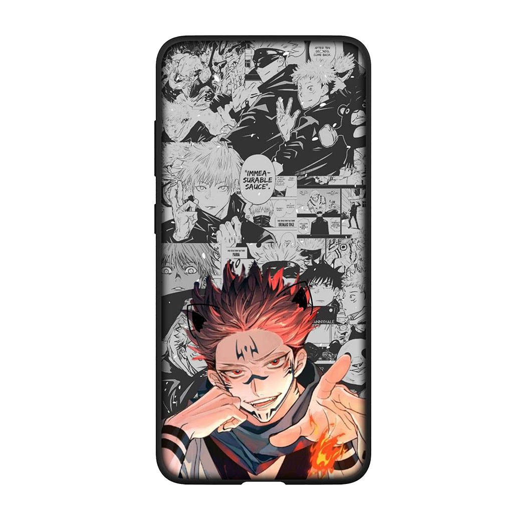

для Samsung Galaxy S24 S23 iPhone 16 15 14 Xiaomi Redmi Note 13 12 11 10 8 9 Pro Max X XR Чехол для телефона Jujutsu Kaisen Gojo Satoru Обои OPPO Huawei for Redmi Note 12 4G болюс