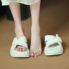 Thick-soled Cross-strapped Slippers for Women's Outerwear 2025 Summer Versatile Fashion Beach Shoes Heightening Soft-soled Open-toed Sandals