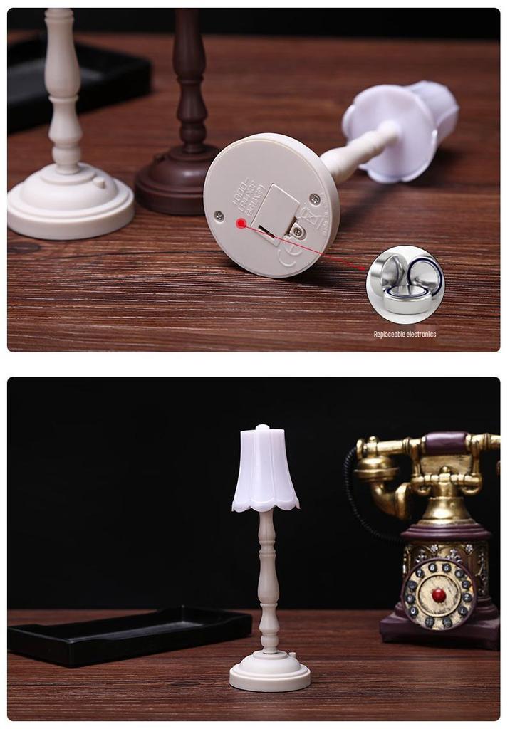European Mini Retro Bedside Lamp - Eye Protection Night Light Ornament