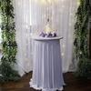60/80X110Cm Round Spandex Cocktail Tablecloth Skirt Elastic Round Table Cover High Top Table Bar Outdoor Wedding Party Banquet