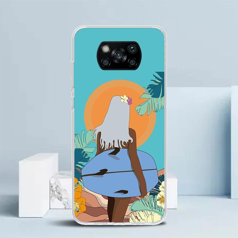 

Surf Board Aesthetic Phone Case For Xiaomi Poco F7 Ultra X5 X6 X7 Pro M7 Redmi 15C 15 13C 13 12C 12 10C 10 10A 9 9C 9A 9T Cover Xiaomi Poco M7 4G