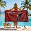 Custom Text Beach Towel, Soft Absorbent Swimming Multi-use TowelSaw Billy the Puppet