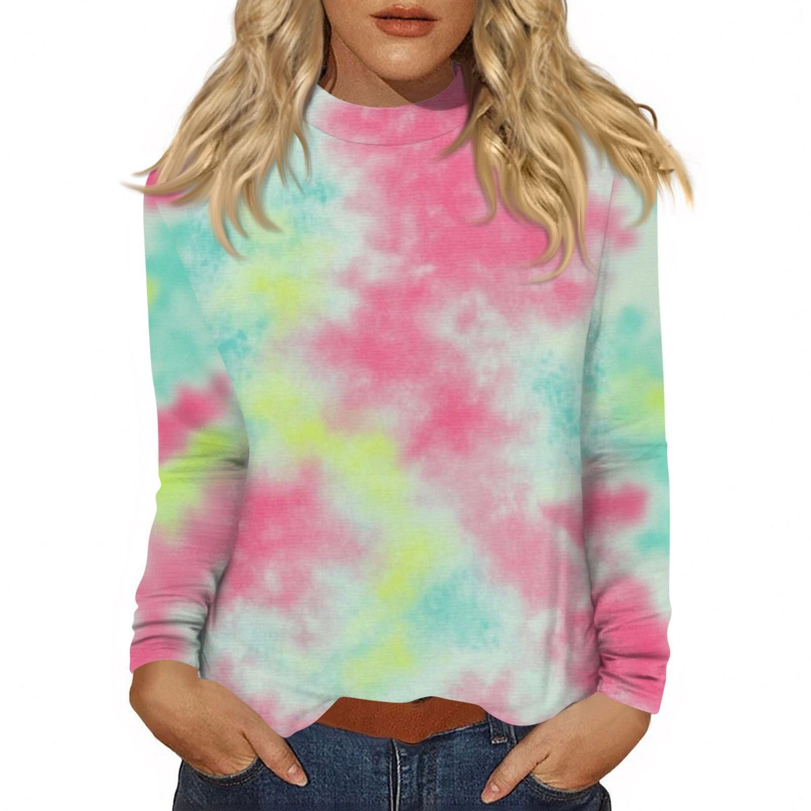 

Женский повседневный топ с длинным рукавом и средним воротником M