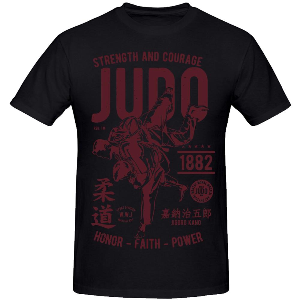 Strenght and Courage Judo 1882 Faith Power T Shirt Tee Unisex Unique Design T Shirt Cotton Euro Size Causal Sports TShirt