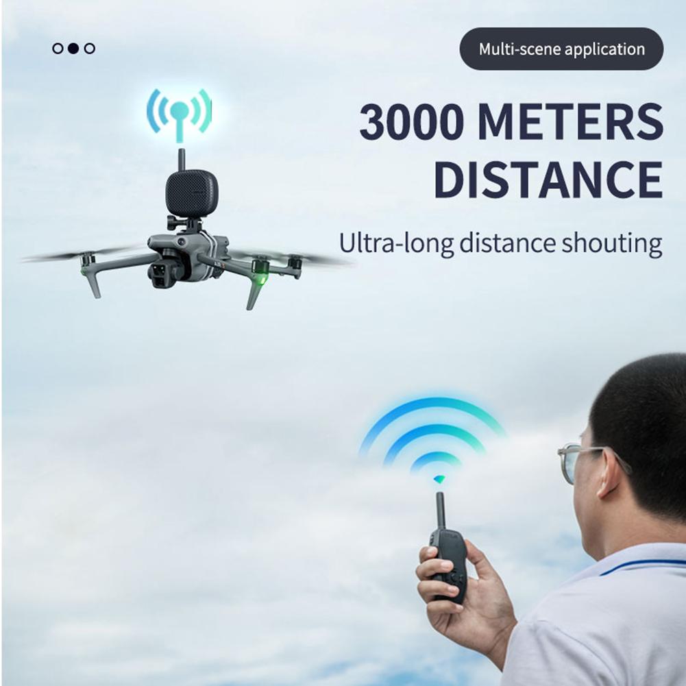 Evrensel Drone Hoparlörü 3 Kilometre Uzun Mesafe Ses İletimi Drone Monteli Ses Amplifikatörü DJI Mavic 3 Pro/Air 3 Drones için Uyumlu