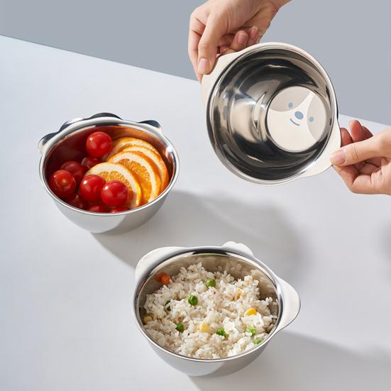 Children Meal Tray Cartoon Stainless Steel Dinner Plate Animal Shape Rust-Proof Shatter-Proof Dinnerware