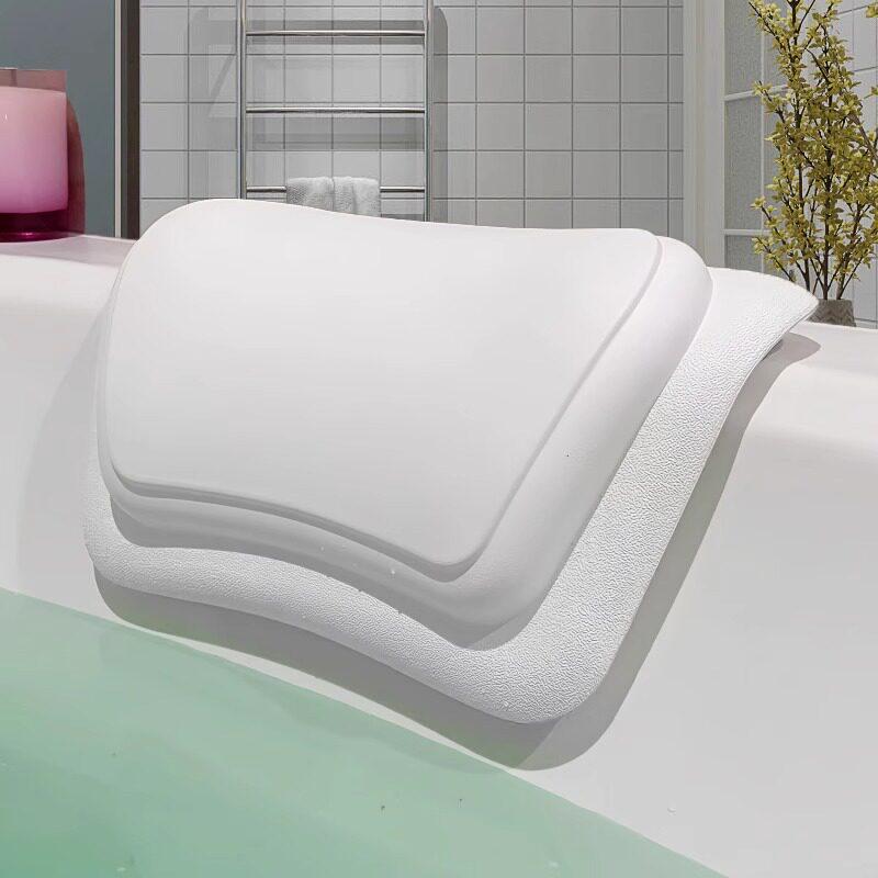 High-Elastic Bathtub Pillow: Spa Backrest & Headrest for Home, Hotel & Bathroom белый